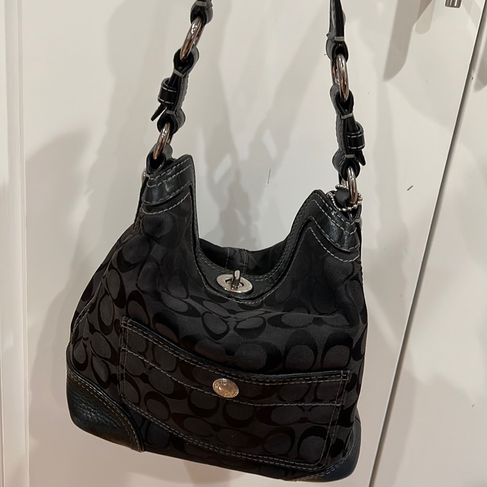 Coach hand bag with matching wallet